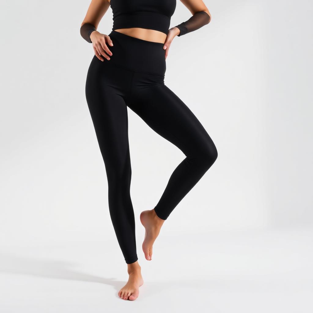 Tummy Control Shaping Leggings - Black